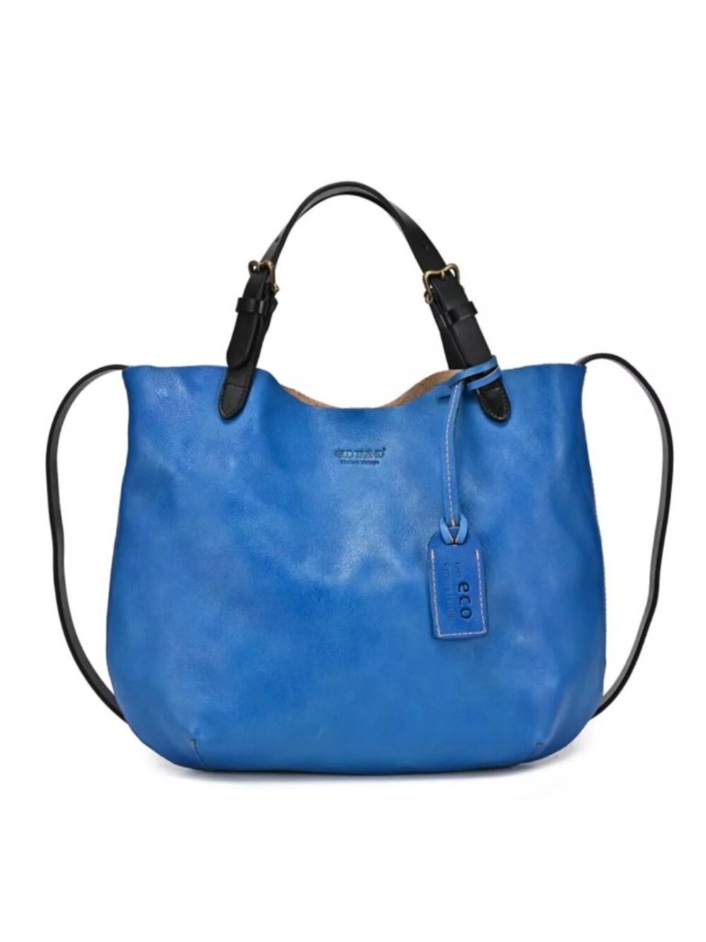 Old Trend Island Mini sky blue Leather Tote